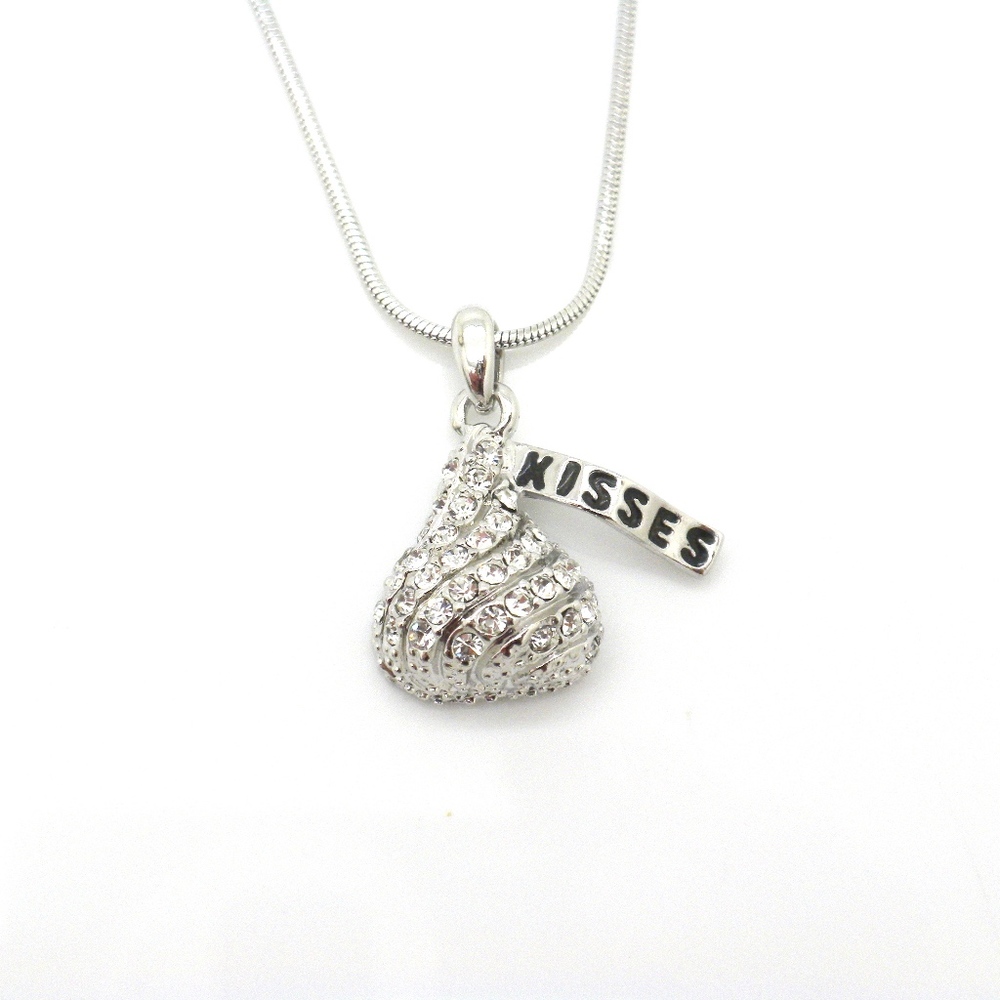 Kisses Crystal Pendant Necklace - Picture 4 of 7